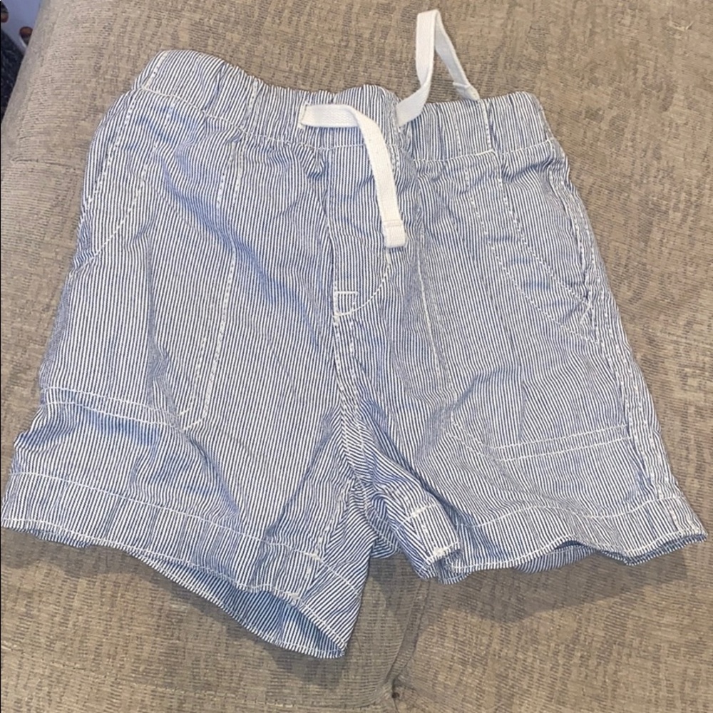 12-18 months linen striped baby shorts